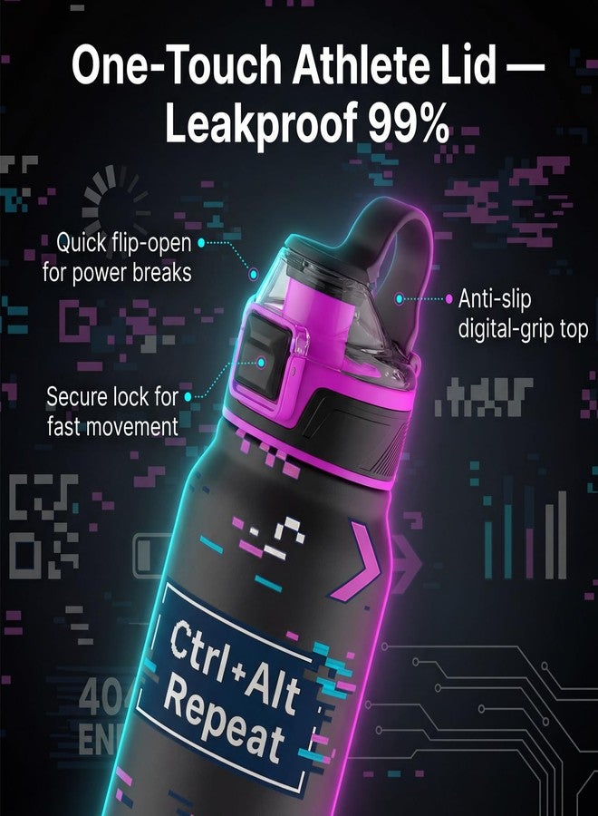 Perch Apex Hot and Cold Stainless Steel Water Bottle 740ml | Triple-Layer Vacuum Insulated 3D Printed Bottle | ISI Certified, Leakproof & BPA-Free | Gift for Men & Women | Reboot Mode Pink - Image 4